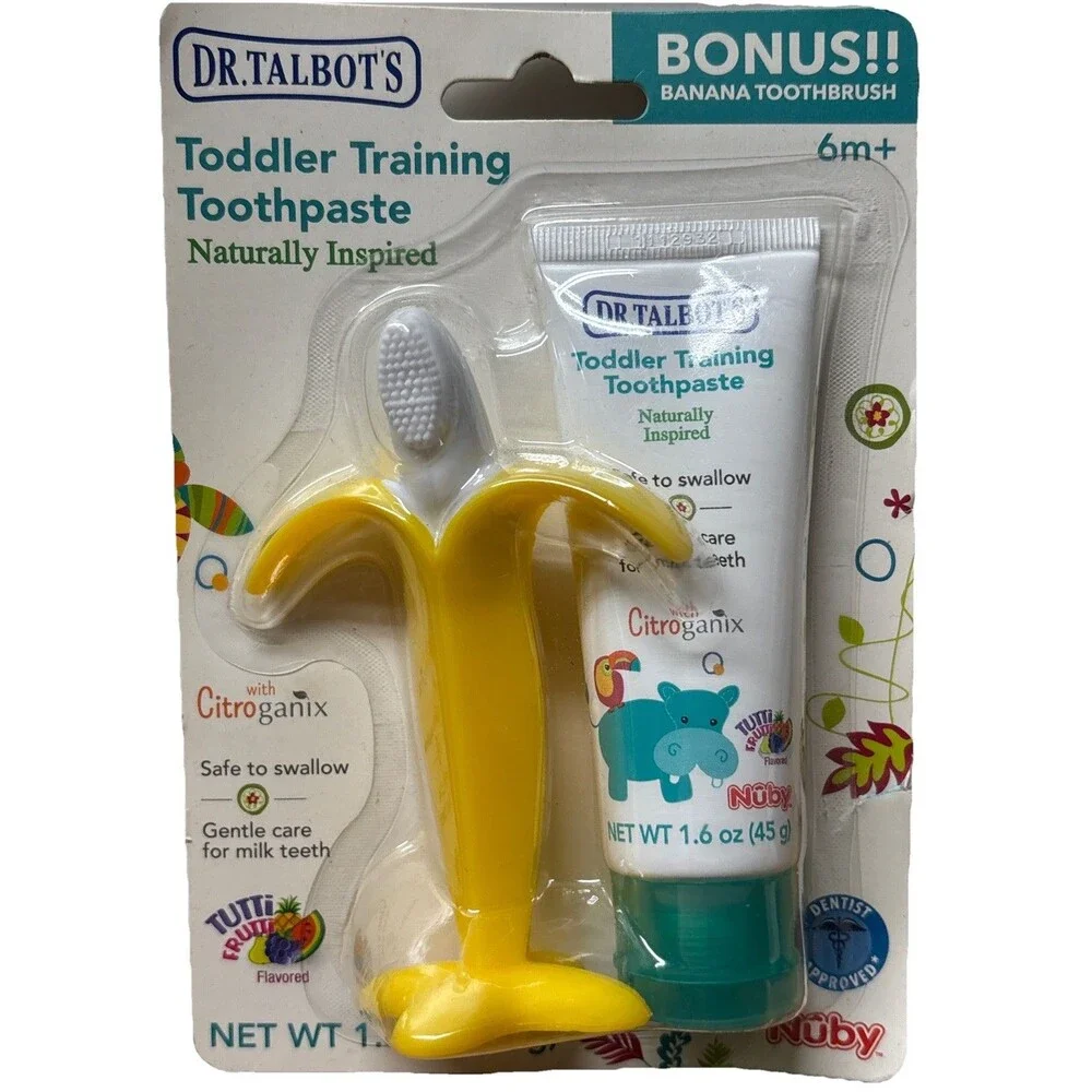 Lot of 2 Dr Talbots Toddler Training Toothpaste Toothbrush Natural READ DESCRIPT